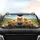 Pomeranian Dogs Driving Green Hills - Road Trip Gift for Dog Lover Car Sunshade - 4