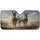 Realistic Donkey Herd Sun-Drenched Plain - Road Trip Gift for Animal Lover Car Sunshade - 3