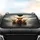Highland Cattle Family Steering Through Scottish Highlands - Road Trip Gift for Cattle Lover Car Sunshade - 4