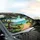 Winding Flagstone Path Ocean Vista Potted Floral Coastal Pines - Car Interior Upgrade Car Sunshade - 6