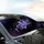 Iridescent Butterflies Crescent Moons Cosmic Night Sky Floral Vine - Car Interior Upgrade Car Sunshade - 6