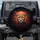 Spotted Cheetah Amber Eye Red Poppies Green Foliage Glowing Charcoal - Wildlife Lover Gift Spare Tire Cover - 1