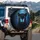 Black Panther Luminous Blue Eyes Morpho Butterfly Midnight Jungle - Wildlife Lover Gift Spare Tire Cover - 3
