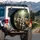Husky Dogs Military Captain Uniform Selfie Forest - Outdoor Adventure Gift Spare Tire Cover - 3