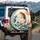 Japanese Koi Fish Ocean Waves Sun - Wildlife Lover Gift Spare Tire Cover - 3