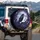 Black Raven Moon Cherry Blossoms - Mystical Night Decor Wildlife Lover Gift Spare Tire Cover - 3