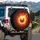 Realistic Baseball in Fiery Flames Dynamic Swirling Vortex - Sports Fan Home Decor Gift Spare Tire Cover - 3