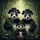 Three Panda Bears Fedoras Aviator Sunglasses Bamboo Forest Dappled Sun - Wildlife Lover Gift Spare Tire Cover - 6