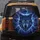 Snarling Blue Wolf Electric Lightning Stormy Night Sky - Outdoor Adventure Gift Spare Tire Cover - 5