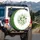 Lush White Daisies Yellow Centers Fresh Green Leaves Botanical - Home Decor Gift Spare Tire Cover - 3