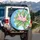 Galah Cockatoos Banana Leaves Hibiscus - Tropical Home Decor Gift for Bird Lover Spare Tire Cover - 3