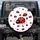 Cluster of Red Black Cartoon Ladybugs and Polka Dots - Ladybug Lover Gift Spare Tire Cover - 1