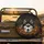 Majestic Siberian Husky Black White Fur Blue Eyes Golden Orange Autumn Leaves - Nature Lover Gift Spare Tire Cover - 2