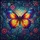 Stained Glass Butterfly Botanical Garden - Nature Lover Gift Spare Tire Cover - 6