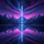 Neon Blue Light Beam Mountain Lake Landscape Celestial Stars - Nature Lover Gift Spare Tire Cover - 6