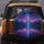 Neon Blue Light Beam Mountain Lake Landscape Celestial Stars - Nature Lover Gift Spare Tire Cover - 5