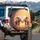 Baby Elephants Glowing Heart Trunks Touching - Dreamlike Wildlife Lover Gift Spare Tire Cover - 3