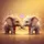 Baby Elephants Glowing Heart Trunks Touching - Dreamlike Wildlife Lover Gift Spare Tire Cover - 6