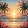 Tropical Beach Sunset Palm Trees Ocean Islands Flowers - Outdoor Adventure Car Decor Spare Tire Cover - 6