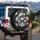 Skulls White Lilies Ornate Foliage - Gothic Decor Gift Spare Tire Cover - 3