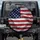 American Flag Waving Red White Blue - Independence Day Patriot Gift Spare Tire Cover - 1