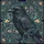 Raven Art Nouveau Floral Botanical Scrollwork - Wildlife Lover Gift Spare Tire Cover - 6