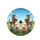 Funny Fluffy Sheep Horses Donkeys Sunglasses Blue Green Eyes - Farm Animal Lover Gift Spare Tire Cover - 4