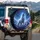 White Wolf Majestic Galactic Nebula - Space Enthusiast Gift Spare Tire Cover - 3