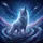 White Wolf Majestic Galactic Nebula - Space Enthusiast Gift Spare Tire Cover - 6
