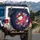 Lush Expansive Tropical Hibiscus Flowers Foliage - Outdoor Botanical Lifestyle Decor Spare Tire Cover - 3