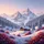 Snowy Cabin Alpine Mountains Pine Trees Flowered Slopes - Travel Essentials Gift Spare Tire Cover - 6