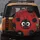 Charming Ladybug Face Antennae Red Background Green Foliage - Garden Lover Gift Spare Tire Cover - 5