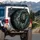 Majestic Lion Dark Mane Golden Eyes Jungle Rock Scene - Wildlife Lover Gift Spare Tire Cover - 3