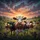 Playful Cows Pastoral Sunset - Farmhouse Home Decor Gift for Cow Lover Spare Tire Cover - 6