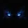 Intense Predatory Glowing Electric Blue Eyes Dark Smoke Indigo - Vehicle Adventure Gear Spare Tire Cover - 6