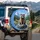 Fluffy Raccoon Mossy Rock Mountain Stream Wildflowers Pine Forests - Wildlife Lover Gift Spare Tire Cover - 3