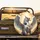 White Eagle Griffin Golden Mask Golden Emblems Shimmering Gold Dust - Fantasy Lover Gift Spare Tire Cover - 2
