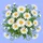 White Daisy Flower Field Green Leaves Periwinkle Sky - Nature Lover Gift Spare Tire Cover - 6