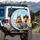 Terrified Cartoon Characters Desert Road Trip Travel Adventure Gift Spare Tire Cover - 3