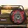 Fierce Snarling Leopard Pouncing Fiery Red - Wild Animal Car Accessory Gift Spare Tire Cover - 2