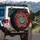 Fierce Snarling Leopard Pouncing Fiery Red - Wild Animal Car Accessory Gift Spare Tire Cover - 3