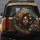 African American Woman Dahlia Hummingbird Butterflies - Nature Lover Gift Spare Tire Cover - 5