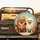 Brown White Pomeranian Dogs Teal Background - Dog Lover Gift Spare Tire Cover - 2