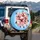 Ladybug Heart Spot Blooming Flowers - Nature Lover Gift Spare Tire Cover - 3
