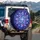 Vibrant Royal Blue Violet Magenta Glitter Bokeh Scattered Jewels - Everyday Style Gift Spare Tire Cover - 3