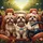 Smiling Shih Tzu Dogs Car Interior Adventure - Dog Lover Travel Essentials Gift Spare Tire Cover - 6