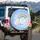 Large Arching Rainbow Luminous Fluffy Clouds Clear Sky - Travel Essentials Gift Spare Tire Cover - 3