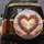 Pink Peach Rose Heart Wreath Beach Butterflies - Coastal Nature Lover Gift Spare Tire Cover - 5