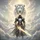 White Lion Hooded Figure Silver Armor Golden Broadsword - Fantasy Lover Gift Spare Tire Cover - 6