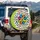 Pop Art Leopard Spots High Contrast Outlined Car Accessory Gift Spare Tire Cover - 3